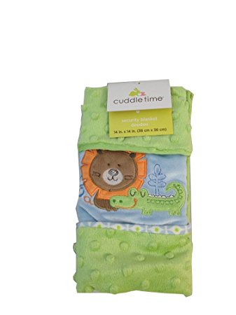 Cuddle Time Jungle Themed Lion and Alligator Security Blanket 14