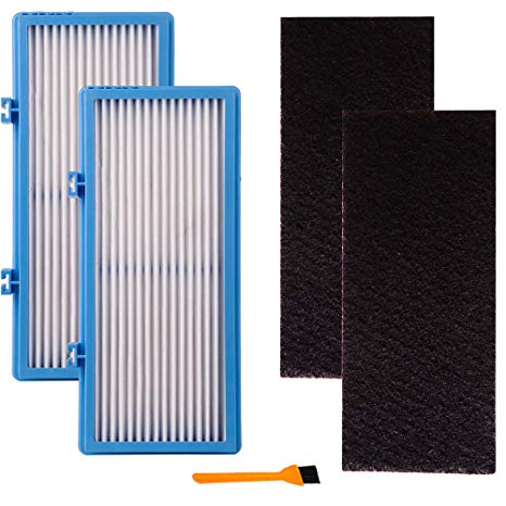Hongfa Replace Holmes AER1 Filter, HAP242-NUC Replacement Holmes HAPF30AT Air Purifier Filter(2 HEPA Filter 2 Carbon Filters)