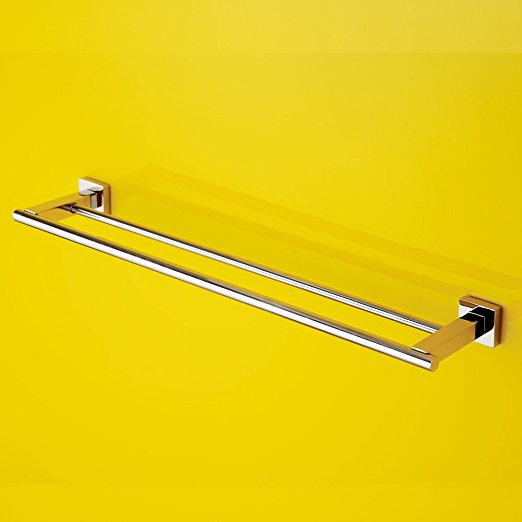 KES A2201 Bathroom Lavatory Double Towel Bar Wall Mount, Polished Stainless Steel