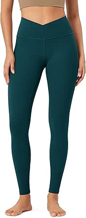 ODODOS ODCLOUD Cross Waist Leggings for Women, 25" / 28" Buttery Soft Crossover Lounge Yoga Pants