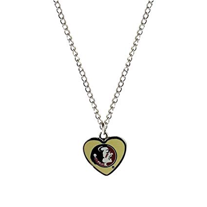 NCAA Florida State Seminoles Heart Shaped Pendant Necklace Charm