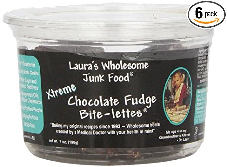 Laura's Wholesome Junk Food Cookie, X-Treme Choc Fudge, 7 Ounce (Pack of 6)