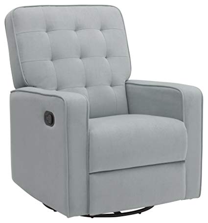 Delta Children Gavin Nursery Glider Swivel Recliner Featuring LiveSmart Fabric by Culp, Mist