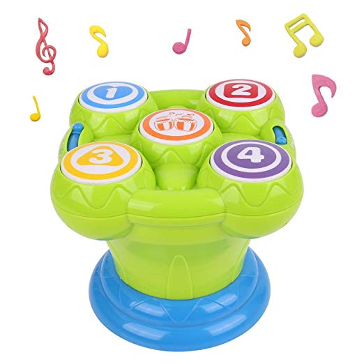 Sokos Baby Drum, Kids Drum with Musical Electronic Learning Toys for Kids, Christmas Toys for 1-3 Year Old (Green)