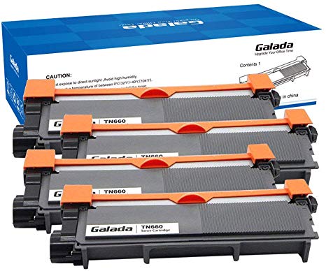 Galada Compatible Toner Cartridge Replacement for Brother TN630 TN660 TN-630 TN-660 for Dcp-l2520dw Dcp-l2540dw Mfc-l2700dw Mfc-l2720dw Mfc-l2740dw Hl-l2340dw Hl-l2320d Hl-l2360dw Hl-l2380dw 4 Pack