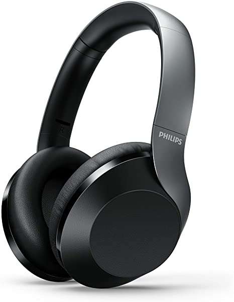 Philips Audio Performance TAPH805BK Bluetooth 5.0 Active Noise Cancelling Over-Ear Headphones with Google Assistant (Black)