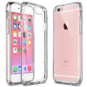 ULAK CLEAR SLIM Transparent Case with Hard Clear Back Panel for Apple iPhone 6 47 Inch and iPhone 6s 47 Inch - Crystal Clear