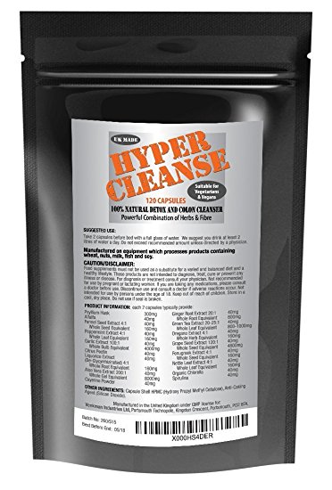 Colon Cleanse - Hyper Cleanse - Helps Ease Bloating & Sluggishness - No Laxative Effect - 2 Months Supply