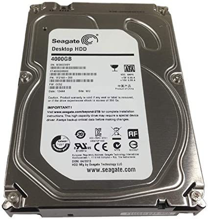 Seagate Barracuda ST4000DM000 4TB 5900RPM 64MB Cache SATA 6.0Gb/s 3.5-inch Internal Hard Drive (for Desktop PC, NAS, Surveillance System) (Renewed)