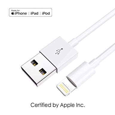 Apple iPhone/iPad Charging/Charger Cord Lightning to USB Cable[Apple MFi Certified] Compatible iPhone X/8/7/6s/6/plus/5s/5c/SE,iPad Pro/Air/Mini,iPod Touch(White 1M/3.3FT) Original Certified