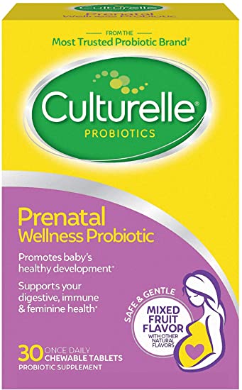 Culturelle Prenatal Wellness Probiotic Chewables | Proven Probiotics to support Baby’s Healthy Development and Mom’s Digestive, Immune and Feminine Health* | 30 CT