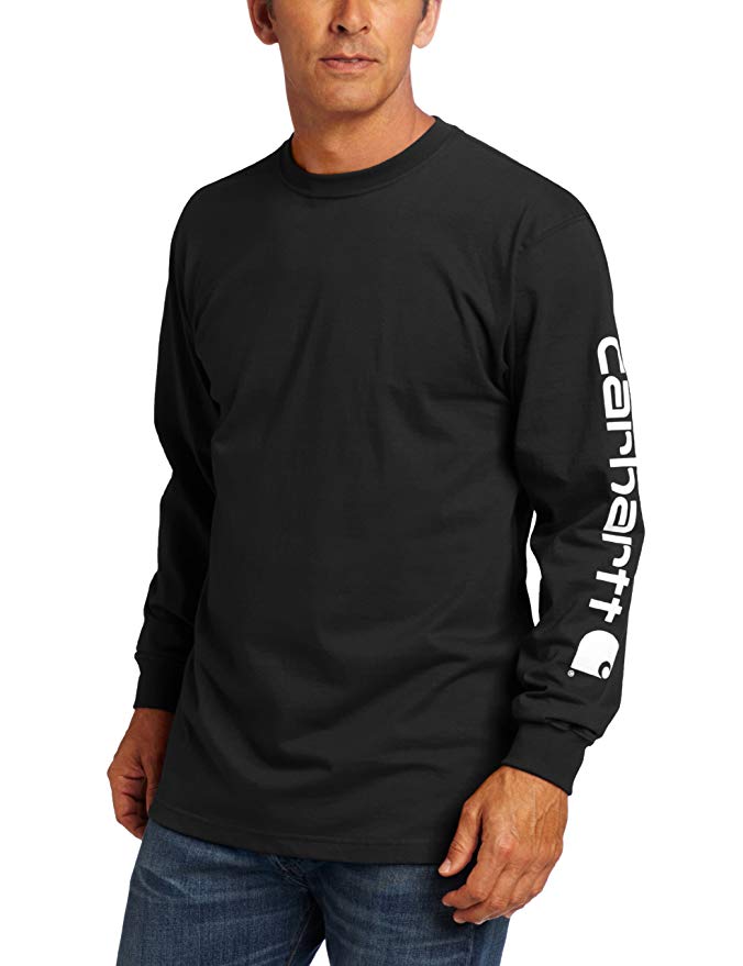 Carhartt Men's Signature Sleeve Logo Long Sleeve T-Shirt