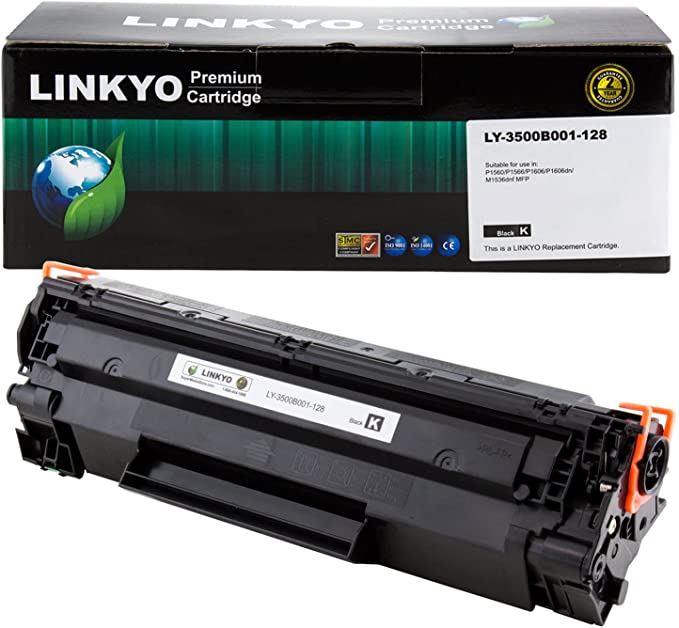 LINKYO Compatible Toner Cartridge Replacement for Canon 128 (Black)