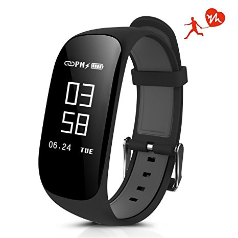 AGKupel Fitness Tracker, Touch Screen Bluetooth Pedometer Smart Bracelet Sport Fitness Sleep Tracker Monitor Track Wristband