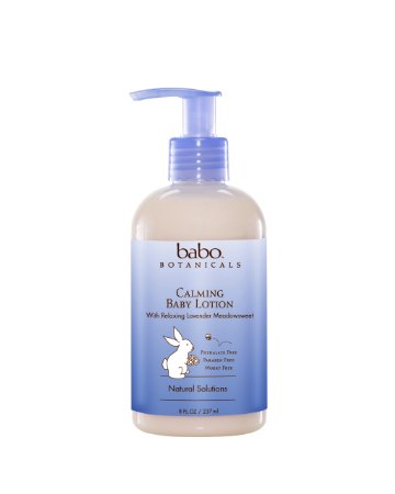 Babo Botanicals Lavender Meadowsweet Calming Baby Moisturizing Lotion 8 Ounce
