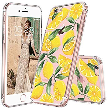 MOSNOVO iPhone 6S Plus Case, iPhone 6 Plus Case, Lemon Pattern Clear Design Printed Transparent Plastic Hard Back Case with TPU Bumper Protective Case Cover for iPhone 6 Plus/iPhone 6S Plus