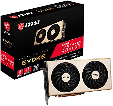 MSI Gaming Radeon Rx 5700 Xt Boost Clock: 1945 MHz 256-bit 8GB GDDR6 DP/HDMI Dual Torx 3.0 Fans Crossfire Navi Architecture Graphics Card (RX 5700 Xt Evoke OC)