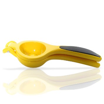 Manual Lemon Squeezer Juicer - Heavy Duty Yellow Lime Citrus Press - A Must Have Kitchen Tool