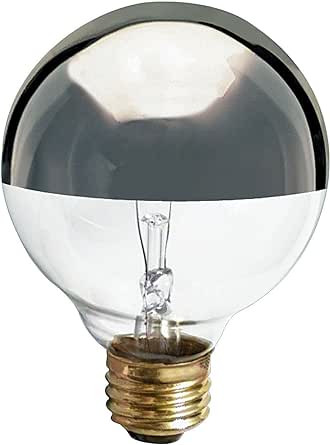 Satco S3860 - 25 Watt G25 Incandescent; Silver Crown; Medium base; 120 Volt (6 Pack)