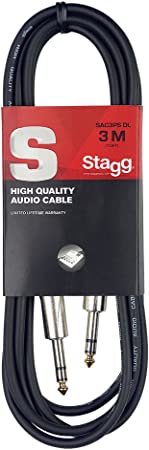 Stagg SAC3PS DL 3m/10 ft Deluxe Jack to Jack Instrument Cable