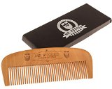 Mr Rugged Wooden Beard Comb - One of a Kind Wood Beard Comb Handmade from Pear Wood - Brushes Distributes Beard Oil and Balm - Gentler to Hair Than Metal and Plastic Comb and Brush Products