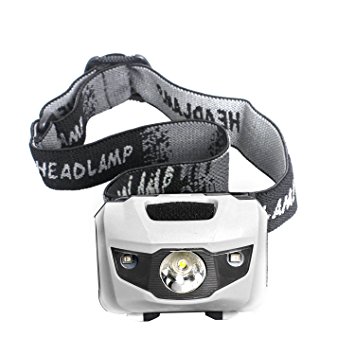 Unigear LED Headlamp, 4 modes Headlight, IPX 5 Flashlights for Camping, Hiking, Running, Camping, Dog Walking, Reading, Fishing, Hunting, Outdoor Sports