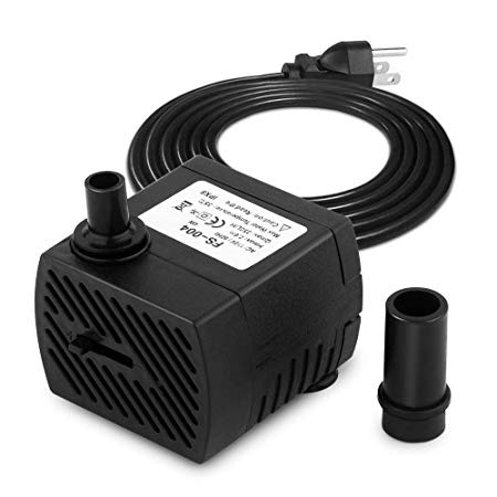 FREESEA 95 GPH 4W Ultra Quiet Mini Submersible Pump for Aquariums, Fish Tank, Pond, Fountain Water Pump