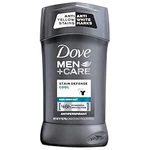 Dove Men Care Antiperspirant Deodorant With 48-hour sweat and odor protection Stain Defense Cool Antiperspirant for men formulated with vitamin E and Triple Action Moisturizer 76g