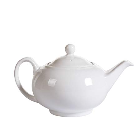 Porlien White Porcelain 20-ounce Teapot