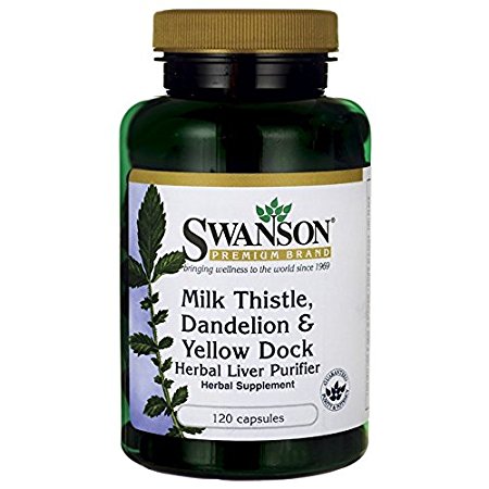 Swanson Milk Thistle, Dandelion & Yellow Dock 120 Caps