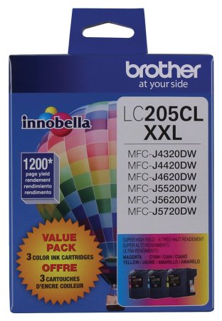Brother Printer LC2053PKS Multi Pack Ink Cartridge, Cyan/Magenta/Yellow