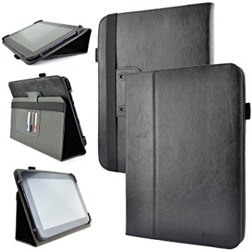 Kozmicc Universal Tablet Case Cover 8.9" 9.7" 10" 10.1" Inch (Black) [Adjustable Stand Folio]