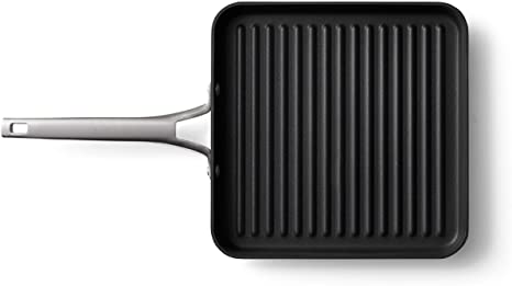 Calphalon 2029646 Premier Hard-Anodized Nonstick 11-Inch Square Grill Pan, Black