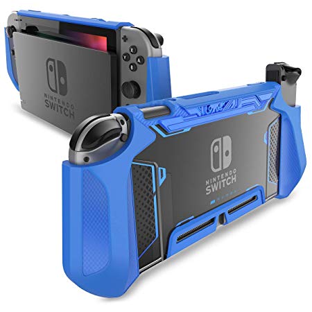 Dockable Case for Nintendo Switch - Mumba [Blade Series] TPU Grip Protective Cover Case Compatible with Nintendo Switch Console and Joy-Con Controller - Navy
