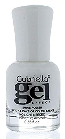 Gel Nail Polish Long Lastin, Quick Drying, Lasts up to 14 Days, No UV or LED Lamp Needed to Cure by Gabriella (Snow White)