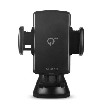 Qi-Infinity Fast Wireless Car Charger Dock 15A 2A Max 10 Watt For Samsung S6 EdgeNote5 and Compatible with Qi-Enabled Devices