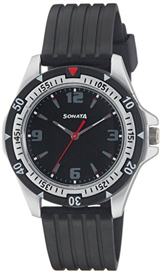 Sonata Analog Black Dial Men's Watch - NF7930PP02J