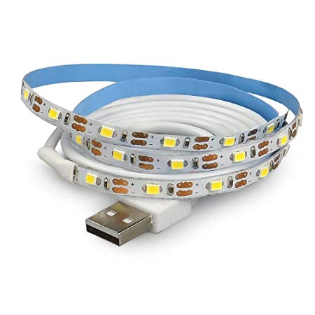 BRIGHTINWD USB LED Strip SMD 3528 Non Waterproof Holiday Lights TV Background (50cm, Blue)
