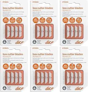 Slice 10404-CS Replacement Ceramic Blades for Slice Cutters, Finger Friendly, Lasts 11x Longer Than Metal Blades, 24 Pack