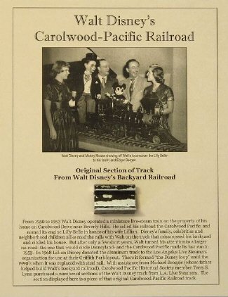 Own a Piece of Walt Disney's Backyard Railroad- The Carolwood Pacific!