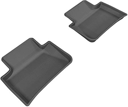 3D MAXpider Second Row Custom Fit Floor Mat for Select Porsche Macan Models - Kagu Rubber (Black)