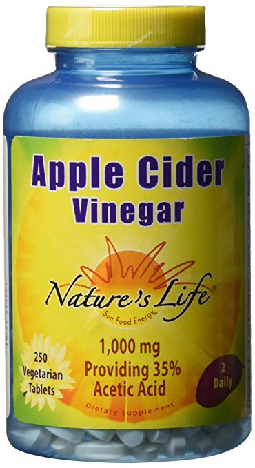 Nature's Life Apple Cider Vinegar 1000 MG, Yellow, 250 Count