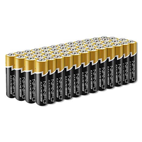 NANFU No Leakage Long Lasting AA 48 Batteries [Ultra Power] Premium LR6 Alkaline Battery 1.5v Non Rechargeable Batteries for Clocks Remotes Games Controllers Toys & Electronic Device …