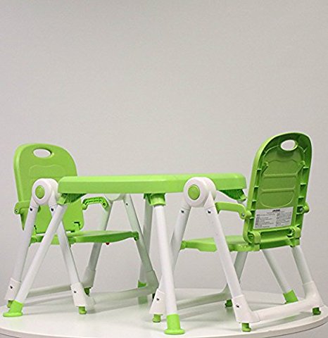 ZOE BEST FOLDABLE TODDLER TABLE & CHAIR SET FOR KIDS ART & PLAYTIME (Green)