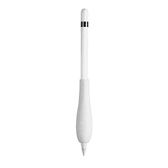 Tranesca Ergonomic grip holder for Apple Pencil-White (Must have apple pencil accessory)