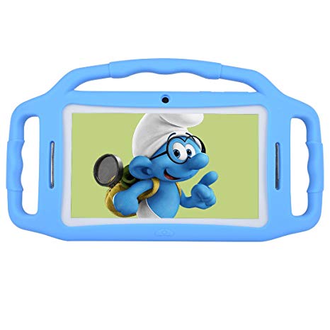 Kids Tablet Android 7.1, 7 Inch, HD Display, Quad Core, Children Tablet, 1GB RAM   8GB ROM, with WiFi, Dual Camera, Bluetooth, Educational,Touch Screen Kid Mode,Parental Control (D Blue)