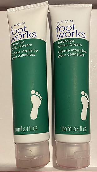 2-Pack Avon Peppermint Foot Works Intensive Callus Cream 3.4 Fl Oz - All Skin Tones