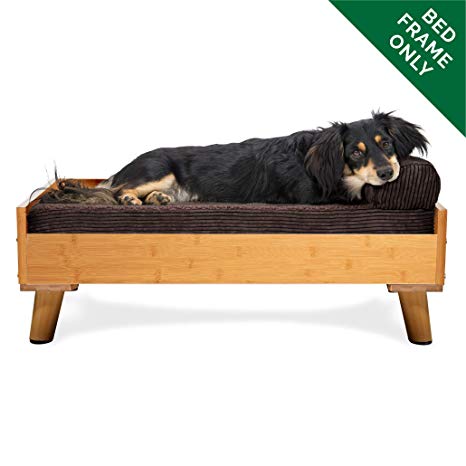 Furhaven Pet Dog Bed | Mid-Century Modern Pet Bed Frame for Dogs & Cats - Available in Multiple Styles & Sizes (Renewed)