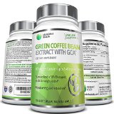 Pure Green Coffee Bean Extract with Clinically Studied GCA - 1600mg per day - Highest Concentration of CGAs Standardized to 50 Chlorogenic Acids for Weight Loss - 120 Veggie Capsules - Manufactured in a USA based FDA Approved GMP Certified Laboratory exclusively for Abundant Health