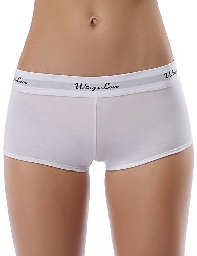 WingsLove Women’s 3 Pack Modern Cotton Sports Soft Boyshort Panties Underwear